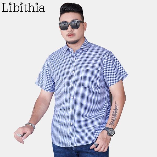 men's casual shirts plaid dress cotton buttons loose type summer short sleeve blue big size 2xl-9xl clothes male r173, White;black
men's casual shirts plaid dress cotton buttons loose type summer short sleeve blue big size 2xl-9xl clothes male r173, White;black