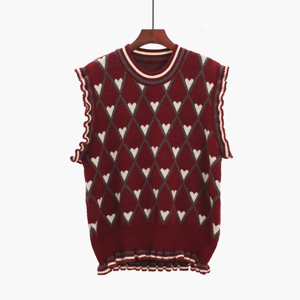 women's knits & tees wooden ear sweater vest women's autumn pullover loose love diamond sleeveless knitted outer wear 7k9y, White
women's knits & tees wooden ear sweater vest women's autumn pullover loose love diamond sleeveless knitted outer wear 7k9y, White