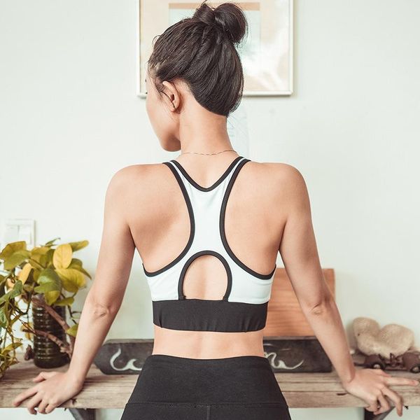 gym clothing eshines 2021 sports bra front buckle zipper quick-drying vest gather shockproof yoga running fitness, White;black
gym clothing eshines 2021 sports bra front buckle zipper quick-drying vest gather shockproof yoga running fitness, White;black