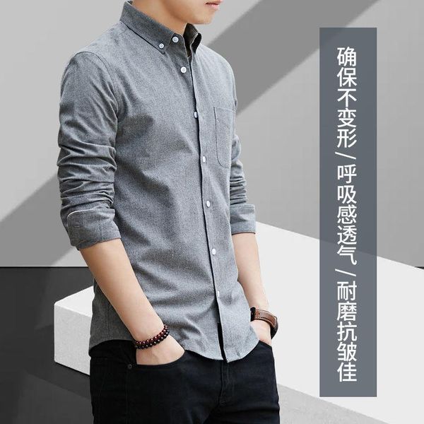 men's casual shirts autumn slim-fit oxford spinning bottoming shirt long-sleeved korean style young and middle-aged, White;black
men's casual shirts autumn slim-fit oxford spinning bottoming shirt long-sleeved korean style young and middle-aged, White;black