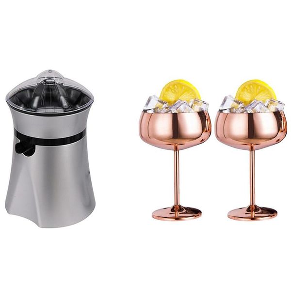 juicers 1 pcs 50w electric juicer orange fruit lemon squeezer juice & 2 copper coupe champagne glasses
juicers 1 pcs 50w electric juicer orange fruit lemon squeezer juice & 2 copper coupe champagne glasses