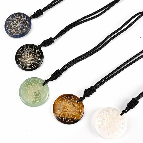 pendant necklaces natural crystal carved 12 constellation pattern creative good luck fashion charm jewelry necklace for women, Silver
pendant necklaces natural crystal carved 12 constellation pattern creative good luck fashion charm jewelry necklace for women, Silver
