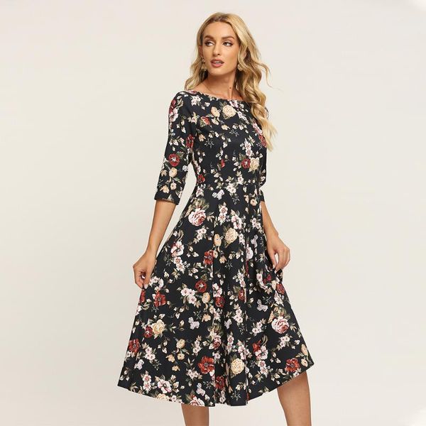 casual dresses women dress autumn 2021 printed round neck three quarter sleeve bohemian slim woman vestido feminino donsignet, Black;gray
casual dresses women dress autumn 2021 printed round neck three quarter sleeve bohemian slim woman vestido feminino donsignet, Black;gray