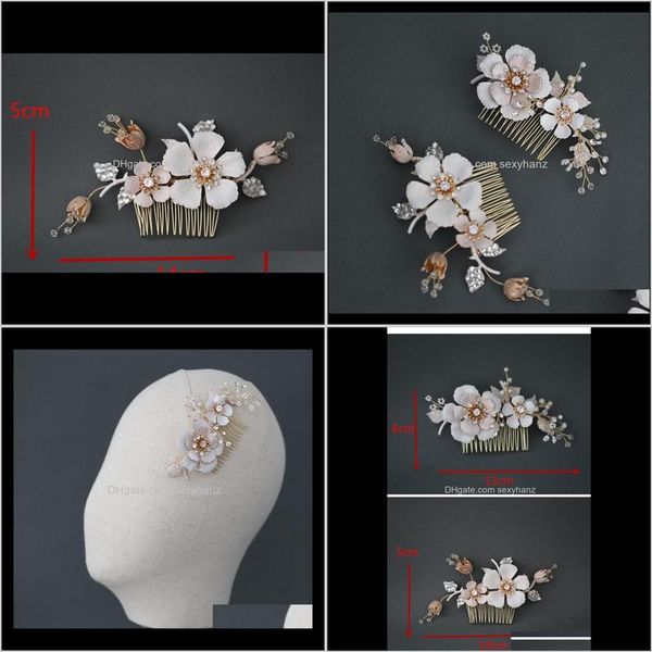 clips & barrettes drop delivery 2021 flower leaf hairpins rhinestones pearl hair pins combs for women brides head pieces headdress wedding a, Golden;silver
clips & barrettes drop delivery 2021 flower leaf hairpins rhinestones pearl hair pins combs for women brides head pieces headdress wedding a, Golden;silver