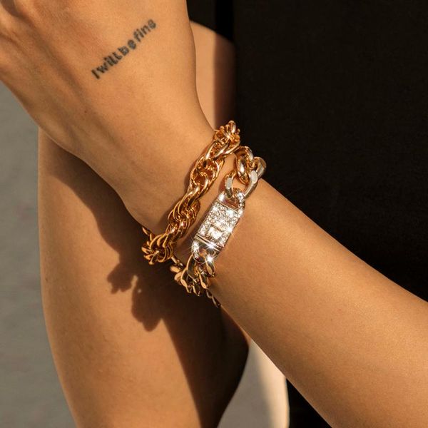 link, chain lacteo vintage rhinestone adjustable bangle bracelet for women steampunk hip hop miami cuban jewelry charm, Black
link, chain lacteo vintage rhinestone adjustable bangle bracelet for women steampunk hip hop miami cuban jewelry charm, Black