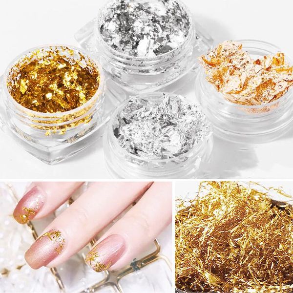 nail glitter 1 box gold powder pigment art craft foil wire fragments polish glue diy decoration paper, Silver;gold
nail glitter 1 box gold powder pigment art craft foil wire fragments polish glue diy decoration paper, Silver;gold