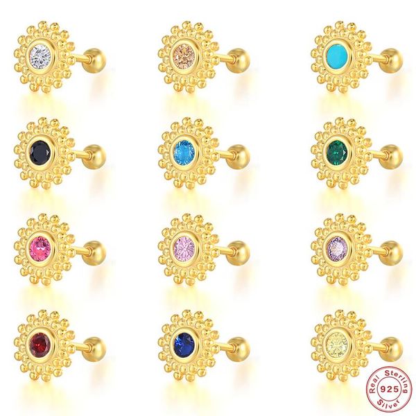 stud aide 925 sterling silver colorful zircon beads earrings for women flower shape rainbow crystal ear party fine jewelry, Golden;silver
stud aide 925 sterling silver colorful zircon beads earrings for women flower shape rainbow crystal ear party fine jewelry, Golden;silver