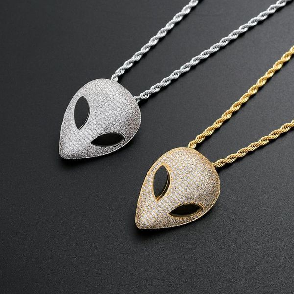 bling iced out aliens pendant necklace micro pave cubic zirconia for men women hip hop jewelry gifts necklaces, Silver
bling iced out aliens pendant necklace micro pave cubic zirconia for men women hip hop jewelry gifts necklaces, Silver