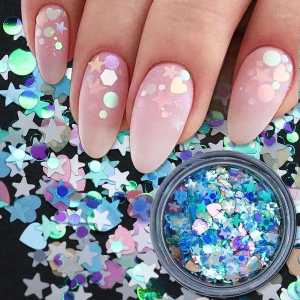 box/set holographic mix laser hexagon shape sparkly nail art diy tips nails accessories for design decoration1, Silver;gold
box/set holographic mix laser hexagon shape sparkly nail art diy tips nails accessories for design decoration1, Silver;gold