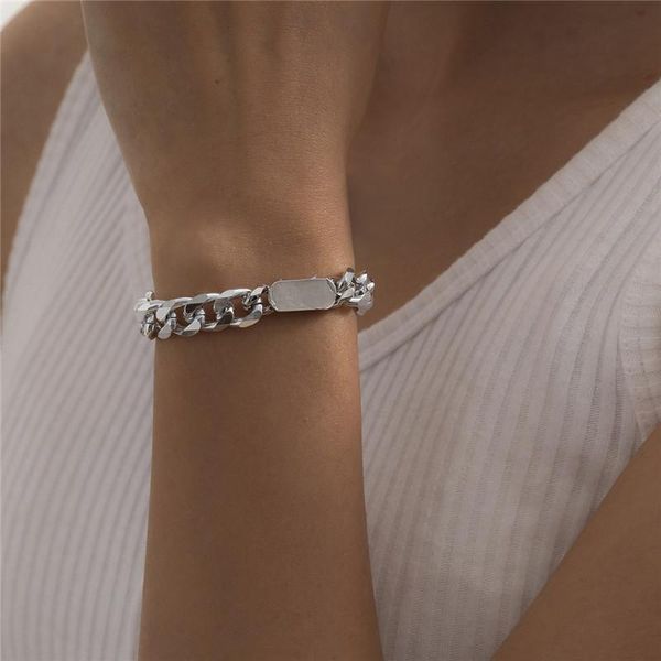 link, chain punk gold silver thick square bracelet for women girl alloy geometric adjustable bangle party wedding jewelry, Black
link, chain punk gold silver thick square bracelet for women girl alloy geometric adjustable bangle party wedding jewelry, Black