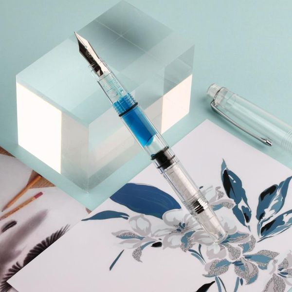 fountain pens penbbs 494 transparent piston demonstrator pen ef/ f nib original box
fountain pens penbbs 494 transparent piston demonstrator pen ef/ f nib original box