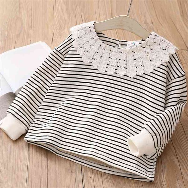 kids fashion spring autumn long sleeve o-neck lace patchwork striped baby tees all match little child girls t shirts 210625, Blue
kids fashion spring autumn long sleeve o-neck lace patchwork striped baby tees all match little child girls t shirts 210625, Blue
