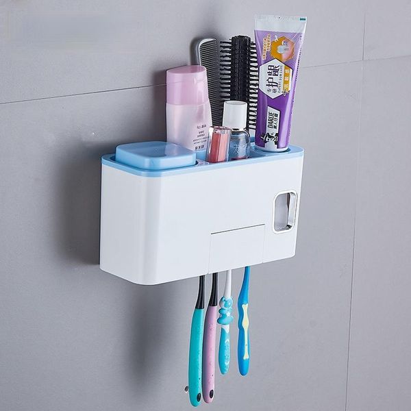 toothbrush holder automatic toothpaste dispenser squeezer for bathroom home wall-mount storage shelf accessories bath accessory set
toothbrush holder automatic toothpaste dispenser squeezer for bathroom home wall-mount storage shelf accessories bath accessory set