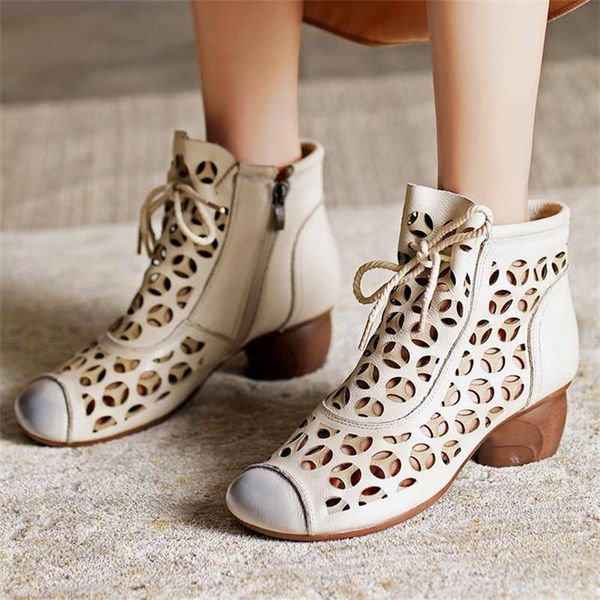 boots fashion summer mesh women genuine leather frenulum shoes round toe female temperament chunky heel ankle white size 35-40, Black
boots fashion summer mesh women genuine leather frenulum shoes round toe female temperament chunky heel ankle white size 35-40, Black