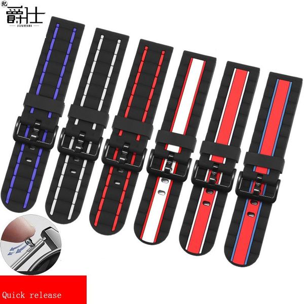 watch bands silicone watchband 20mm 22mm waterproof rubber bracelet pin buckle for male and female chain quick release, Black;brown
watch bands silicone watchband 20mm 22mm waterproof rubber bracelet pin buckle for male and female chain quick release, Black;brown