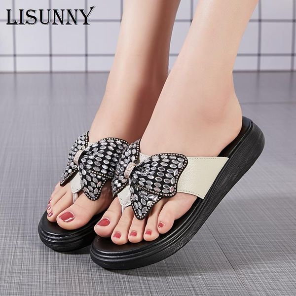 slippers lisunny 2021 summer platform flip flops fashion beach shoes woman anti-slip genuine leather sandals women shoe, Black
slippers lisunny 2021 summer platform flip flops fashion beach shoes woman anti-slip genuine leather sandals women shoe, Black