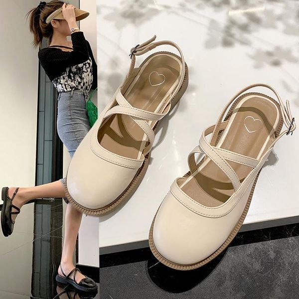 sandals 2021 summer style women round toe back strap flats cross-tied low heels mary janes ladies shoe sandalias mujer 9279l, Black
sandals 2021 summer style women round toe back strap flats cross-tied low heels mary janes ladies shoe sandalias mujer 9279l, Black