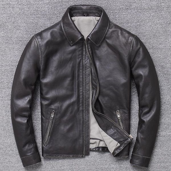 men's leather & faux hualei autumn first layer sheepskin coat casual business jacket lapel for middle-aged and elderly 1787, Black
men's leather & faux hualei autumn first layer sheepskin coat casual business jacket lapel for middle-aged and elderly 1787, Black