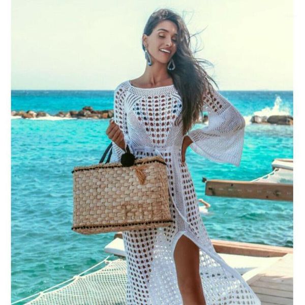 one piece women lace crochet bikini cover up swimwear bathing suit summer beach holiday hollow boho kaftan fishnet women's, White;black
one piece women lace crochet bikini cover up swimwear bathing suit summer beach holiday hollow boho kaftan fishnet women's, White;black