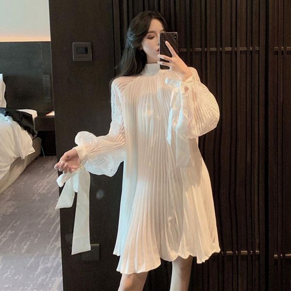casual dresses dress elegant women's clothing loose fashion brand stand lace up sweet style vestidos autumn pleated short, Black;gray
casual dresses dress elegant women's clothing loose fashion brand stand lace up sweet style vestidos autumn pleated short, Black;gray