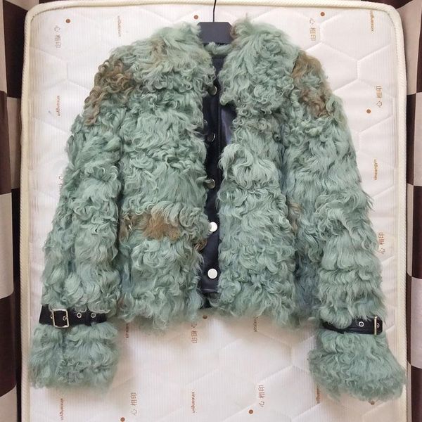 women's fur & faux real sheep coat women winter female clothes parka genuine leather jacket warm turn-down collar coats, Black
women's fur & faux real sheep coat women winter female clothes parka genuine leather jacket warm turn-down collar coats, Black