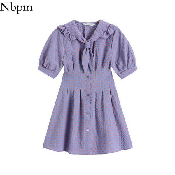 nbpm women chic fashion with purple plaid short women's dress elegant sailor collar spring summer vestidos mujer sweet 210529, Black;gray
nbpm women chic fashion with purple plaid short women's dress elegant sailor collar spring summer vestidos mujer sweet 210529, Black;gray