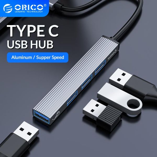 hubs orico aluminum type c hub 4 port usb 3.0 2.0 ultra slim portable splitter card reader adapter station for computer accessories 
hubs orico aluminum type c hub 4 port usb 3.0 2.0 ultra slim portable splitter card reader adapter station for computer accessories