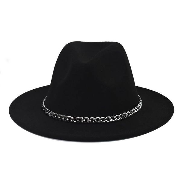 wide brim hats women fedora wool hat winter warm triby felt for men fashion spring royal black jazz with chain, Blue;gray
wide brim hats women fedora wool hat winter warm triby felt for men fashion spring royal black jazz with chain, Blue;gray
