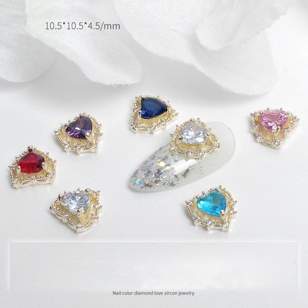 nail art decorations 10 pcs luxury heart crystal zircon 3d shiny charm alloy around jewelry manicure design accessories, Silver;gold
nail art decorations 10 pcs luxury heart crystal zircon 3d shiny charm alloy around jewelry manicure design accessories, Silver;gold
