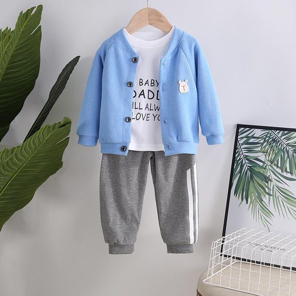 children's boys and girls autumn style sports leisure three-piece cotton suit clothing sets, White
children's boys and girls autumn style sports leisure three-piece cotton suit clothing sets, White