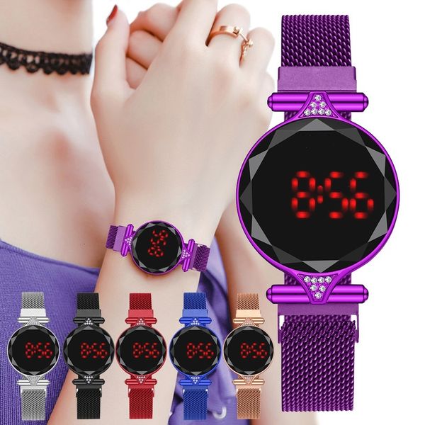 digital 50pcs rose gold led dial watches for women ladies alloy mesh stainless steel belt quartz watch magnet dress clock, Slivery;brown
digital 50pcs rose gold led dial watches for women ladies alloy mesh stainless steel belt quartz watch magnet dress clock, Slivery;brown