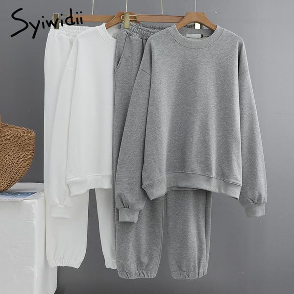 women's tracksuits syiwidii 2 piece set tracksuit women spring 2021 sportswear elastic waist sweatshirt sweatpants loose pants white bl, Gray
women's tracksuits syiwidii 2 piece set tracksuit women spring 2021 sportswear elastic waist sweatshirt sweatpants loose pants white bl, Gray