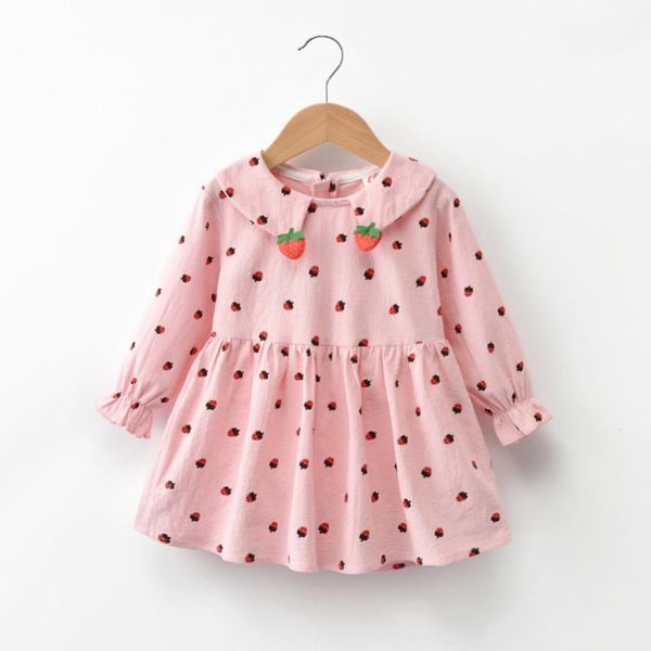 girl's dresses autumn dress girls clothes long sleeve toddler baby clothing infant costumes cute strawberry design children, Red;yellow
girl's dresses autumn dress girls clothes long sleeve toddler baby clothing infant costumes cute strawberry design children, Red;yellow