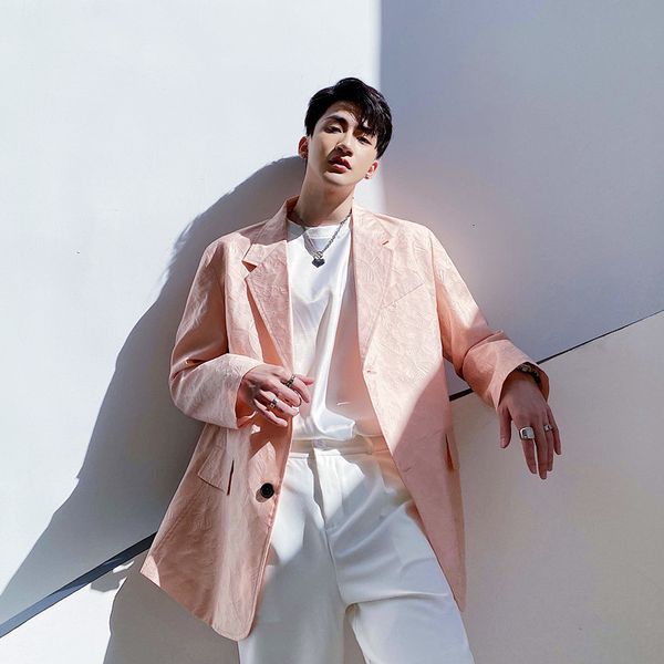 men's suits & blazers men embossed pattern casual blazer jacket male retro fashion harajuku streetstyle loose coat outerwear c3dm, White;black
men's suits & blazers men embossed pattern casual blazer jacket male retro fashion harajuku streetstyle loose coat outerwear c3dm, White;black