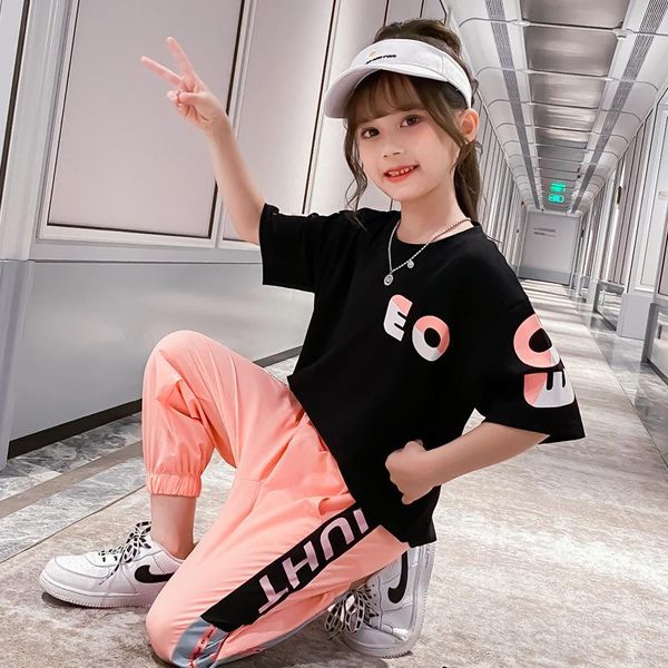 cropped trousers girls summer short-sleeved trend suit casual wear clothing sets, White
cropped trousers girls summer short-sleeved trend suit casual wear clothing sets, White