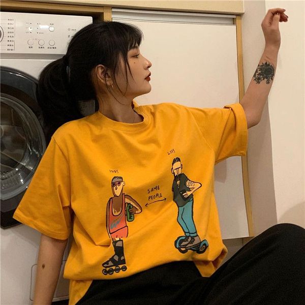 women's t-shirt nicemix summer t shirt women clothes korean-style super fire cartoon printed versatile short-sleeved famal, White
women's t-shirt nicemix summer t shirt women clothes korean-style super fire cartoon printed versatile short-sleeved famal, White