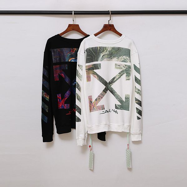 off style xi'an limited men's and women's round neck sweater, Black
off style xi'an limited men's and women's round neck sweater, Black