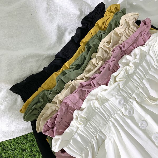 women's shorts high waist women summer thin fold loose elastic short pants korean style girl students street black z4mh, White;black
women's shorts high waist women summer thin fold loose elastic short pants korean style girl students street black z4mh, White;black