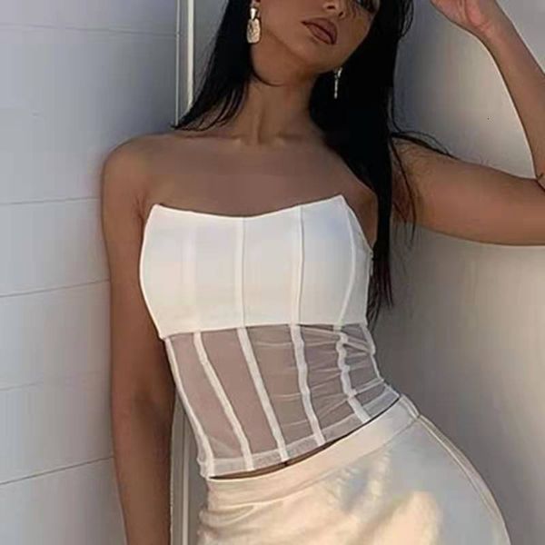 women's tanks & camis white mesh transparent patchwork women sleeveless strapless party corset backless
women's tanks & camis white mesh transparent patchwork women sleeveless strapless party corset backless