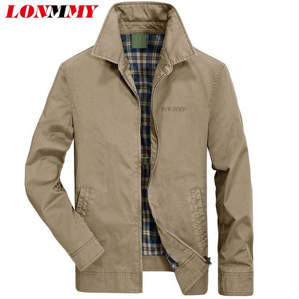men's jackets lonmmy military jacket men 95% cotton outerwear casual coats mens bomber windbreaker brand clothing 2021 autumn spring, Black;brown
men's jackets lonmmy military jacket men 95% cotton outerwear casual coats mens bomber windbreaker brand clothing 2021 autumn spring, Black;brown