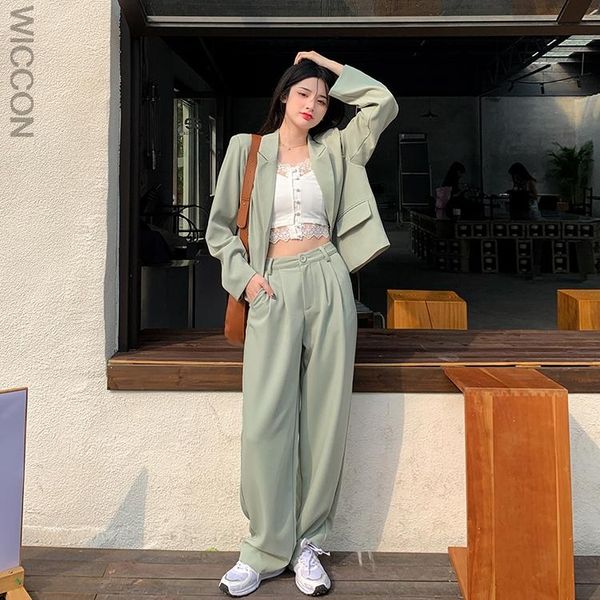 women's two piece pants vintage autumn winter thicken women pant suit light green notched blazer jacket & 2021 office wear suits female, White
women's two piece pants vintage autumn winter thicken women pant suit light green notched blazer jacket & 2021 office wear suits female, White