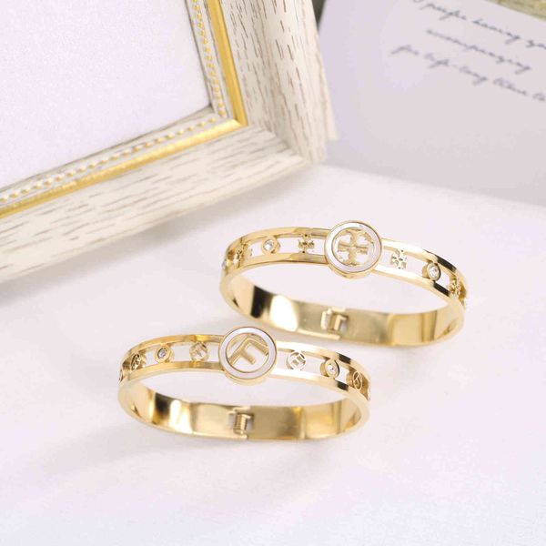design jewelry decorative titanium steel tb hollowed out fritillaria inlaid with letter open bracelet personalized fashion matching, Black
design jewelry decorative titanium steel tb hollowed out fritillaria inlaid with letter open bracelet personalized fashion matching, Black