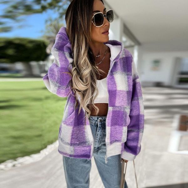 women's jackets autumn winter hooded women plaid coat jacket casual woolen blend warm overcoat fashion coats drop, Black;brown
women's jackets autumn winter hooded women plaid coat jacket casual woolen blend warm overcoat fashion coats drop, Black;brown