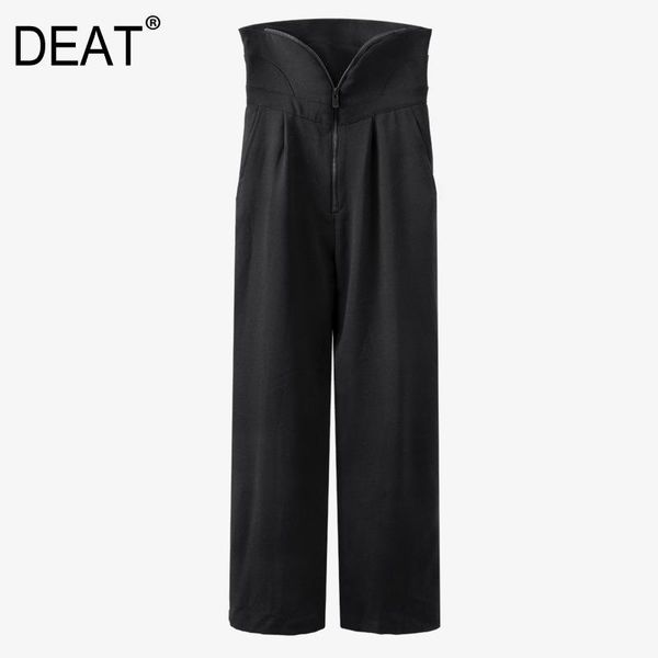 autumn personalized high waist simple loose casual style comfortable and versatile slim wide leg pants 7b0265 women's & capris, Black;white 
autumn personalized high waist simple loose casual style comfortable and versatile slim wide leg pants 7b0265 women's & capris, Black;white