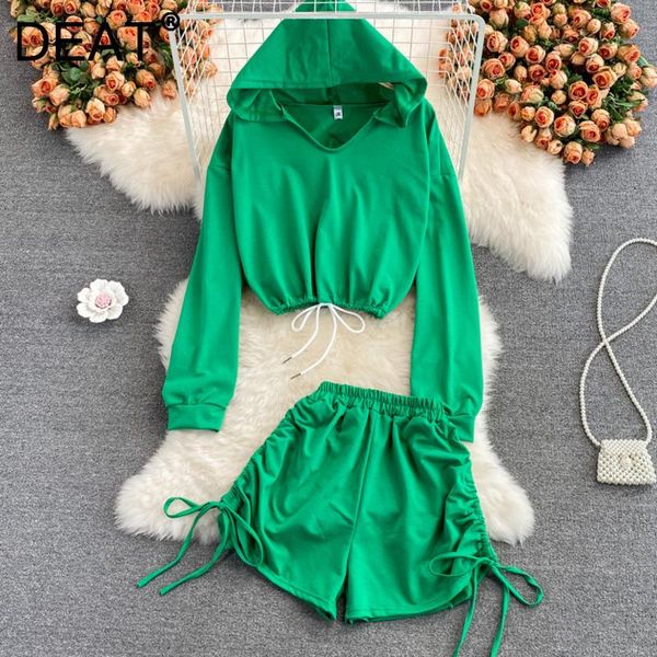 women's tracksuits deat women hem drawstring hooded neck sweatershirt high wasit shorts two piece set fashion temperament autumn 2021 1, Gray
women's tracksuits deat women hem drawstring hooded neck sweatershirt high wasit shorts two piece set fashion temperament autumn 2021 1, Gray