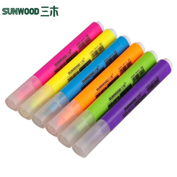 highlighters sunwood 6 colors highlighter set marker pen korea stationery emphasis 6pcs, Black;red
highlighters sunwood 6 colors highlighter set marker pen korea stationery emphasis 6pcs, Black;red