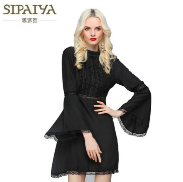 casual dresses sipaiya runway women's lace hollow out stand collar mini 2021 summer flare sleeve female white black a-line dress, Black;gray
casual dresses sipaiya runway women's lace hollow out stand collar mini 2021 summer flare sleeve female white black a-line dress, Black;gray