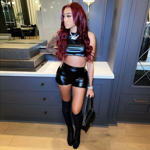women's tracksuits women backless crop faux leather suits stretch slim shorts bomblook spring solid color two piece set 2021 outfits, Gray
women's tracksuits women backless crop faux leather suits stretch slim shorts bomblook spring solid color two piece set 2021 outfits, Gray