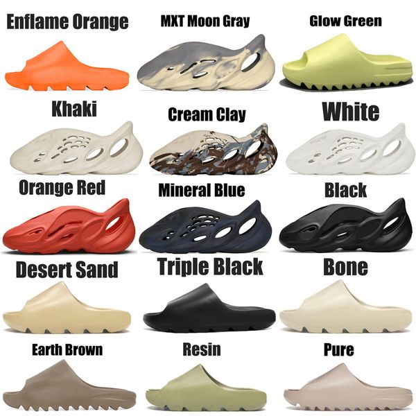 2021 men women slide shoes slippers pure glow green desert sand resin earth brown soot foam runner triple black white orange core mens sanda
2021 men women slide shoes slippers pure glow green desert sand resin earth brown soot foam runner triple black white orange core mens sanda