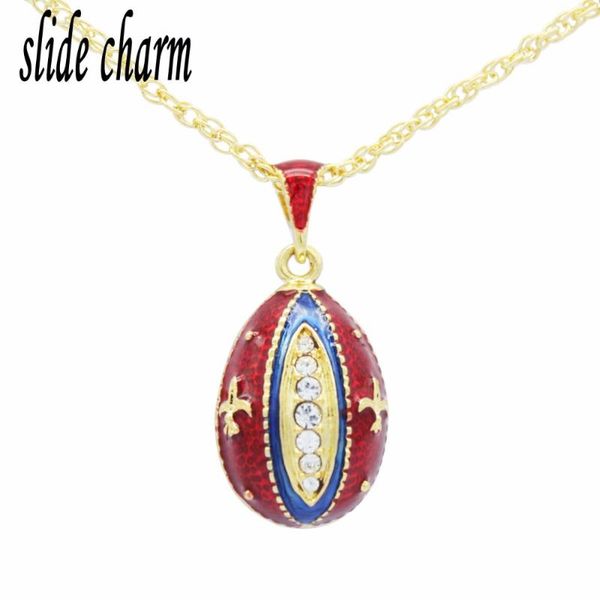 pendant necklaces slide charm white rhinestone oval blue russian egg necklace for valentine's day gift 45cm chain, Silver
pendant necklaces slide charm white rhinestone oval blue russian egg necklace for valentine's day gift 45cm chain, Silver